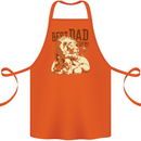 Lion Best Dad Ever Funny Father's Day Cotton Apron 100% Organic Orange