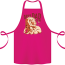 Lion Best Dad Ever Funny Father's Day Cotton Apron 100% Organic Pink