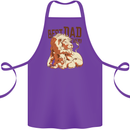 Lion Best Dad Ever Funny Father's Day Cotton Apron 100% Organic Purple