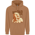 Lion Best Dad Ever Funny Father's Day Mens 80% Cotton Hoodie Caramel Latte