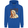 Lion Best Dad Ever Funny Father's Day Mens 80% Cotton Hoodie Royal Blue