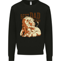 Lion Best Dad Ever Funny Father's Day Mens Sweatshirt Jumper Black