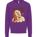 Lion Best Dad Ever Funny Father's Day Mens Sweatshirt Jumper Purple