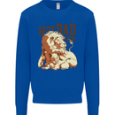 Lion Best Dad Ever Funny Father's Day Mens Sweatshirt Jumper Royal Blue