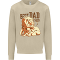 Lion Best Dad Ever Funny Father's Day Mens Sweatshirt Jumper Sand