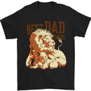 Lion Best Dad Ever Funny Father's Day Mens T-Shirt Cotton Gildan Black