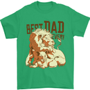 Lion Best Dad Ever Funny Father's Day Mens T-Shirt Cotton Gildan Irish Green