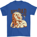 Lion Best Dad Ever Funny Father's Day Mens T-Shirt Cotton Gildan Royal Blue