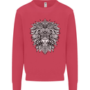 Lion Mandala Art Kids Sweatshirt Jumper Heliconia