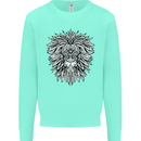 Lion Mandala Art Kids Sweatshirt Jumper Peppermint