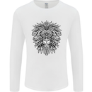 Lion Mandala Art Mens Long Sleeve T-Shirt White