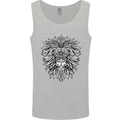 Lion Mandala Art Mens Vest Tank Top Sports Grey