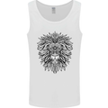 Lion Mandala Art Mens Vest Tank Top White