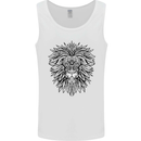 Lion Mandala Art Mens Vest Tank Top White