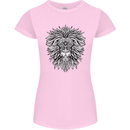 Lion Mandala Art Womens Petite Cut T-Shirt Light Pink