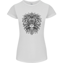 Lion Mandala Art Womens Petite Cut T-Shirt White