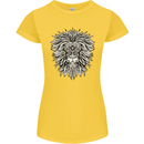 Lion Mandala Art Womens Petite Cut T-Shirt Yellow