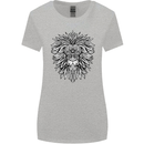 Lion Mandala Art Womens Wider Cut T-Shirt Sports Grey