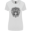 Lion Mandala Art Womens Wider Cut T-Shirt White