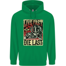 Live Fast Motorcycle Motorbike Biker Chopper Childrens Kids Hoodie Irish Green