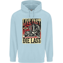 Live Fast Motorcycle Motorbike Biker Chopper Childrens Kids Hoodie Light Blue