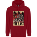 Live Fast Motorcycle Motorbike Biker Chopper Childrens Kids Hoodie Red