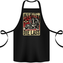Live Fast Motorcycle Motorbike Biker Chopper Cotton Apron 100% Organic Black