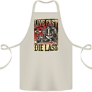 Live Fast Motorcycle Motorbike Biker Chopper Cotton Apron 100% Organic Natural