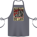 Live Fast Motorcycle Motorbike Biker Chopper Cotton Apron 100% Organic Steel