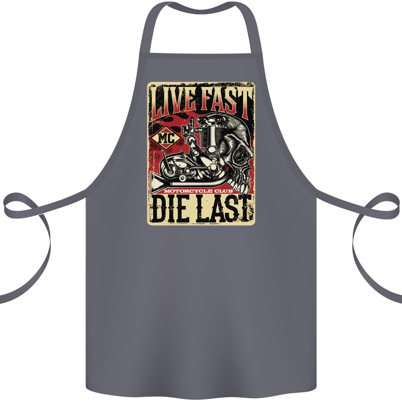Live Fast Motorcycle Motorbike Biker Chopper Cotton Apron 100% Organic Steel