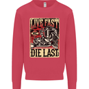 Live Fast Motorcycle Motorbike Biker Chopper Kids Sweatshirt Jumper Heliconia