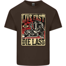 Live Fast Motorcycle Motorbike Biker Chopper Kids T-Shirt Childrens Chocolate