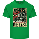 Live Fast Motorcycle Motorbike Biker Chopper Kids T-Shirt Childrens Irish Green
