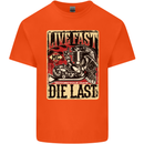Live Fast Motorcycle Motorbike Biker Chopper Kids T-Shirt Childrens Orange