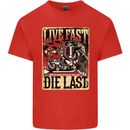 Live Fast Motorcycle Motorbike Biker Chopper Kids T-Shirt Childrens Red