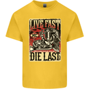 Live Fast Motorcycle Motorbike Biker Chopper Kids T-Shirt Childrens Yellow