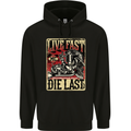 Live Fast Motorcycle Motorbike Biker Chopper Mens 80% Cotton Hoodie Black