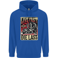 Live Fast Motorcycle Motorbike Biker Chopper Mens 80% Cotton Hoodie Royal Blue