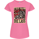 Live Fast Motorcycle Motorbike Biker Chopper Womens Petite Cut T-Shirt Azalea