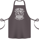 Live Fast Ride Free Motorcycle Biker Cotton Apron 100% Organic Dark Grey