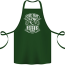 Live Fast Ride Free Motorcycle Biker Cotton Apron 100% Organic Forest Green
