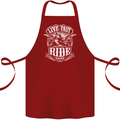 Live Fast Ride Free Motorcycle Biker Cotton Apron 100% Organic Maroon