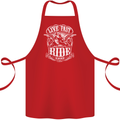 Live Fast Ride Free Motorcycle Biker Cotton Apron 100% Organic Red