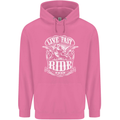 Live Fast Ride Free Motorcycle Biker Mens 80% Cotton Hoodie Azelea