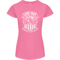 Live Fast Ride Free Motorcycle Biker Womens Petite Cut T-Shirt Azalea