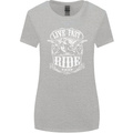 Live Fast Ride Free Motorcycle Biker Womens Wider Cut T-Shirt Sports Grey