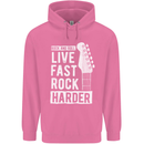 Live Fast Rock Harder Guitar & Roll Music Mens 80% Cotton Hoodie Azelea