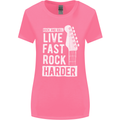 Live Fast Rock Harder Guitar & Roll Music Womens Wider Cut T-Shirt Azalea