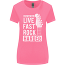 Live Fast Rock Harder Guitar & Roll Music Womens Wider Cut T-Shirt Azalea