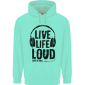 Live Life Loud Rock n Roll Guitar Music Childrens Kids Hoodie Peppermint